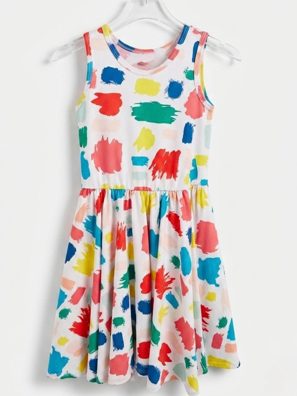 Dot Dot Smile Girls Dress Paint Splatter Print Multicolor 3/4 Lot